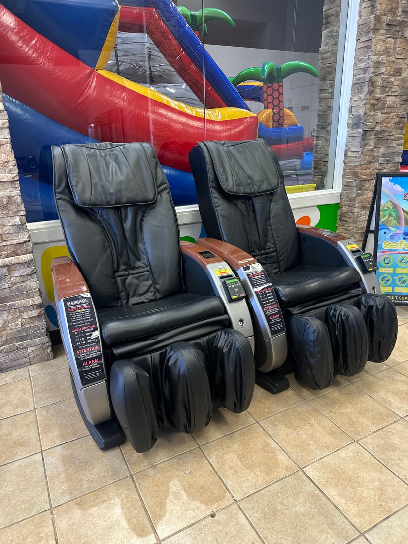 Massage Chairs at Central Arkansas Inflatables Indoor Park