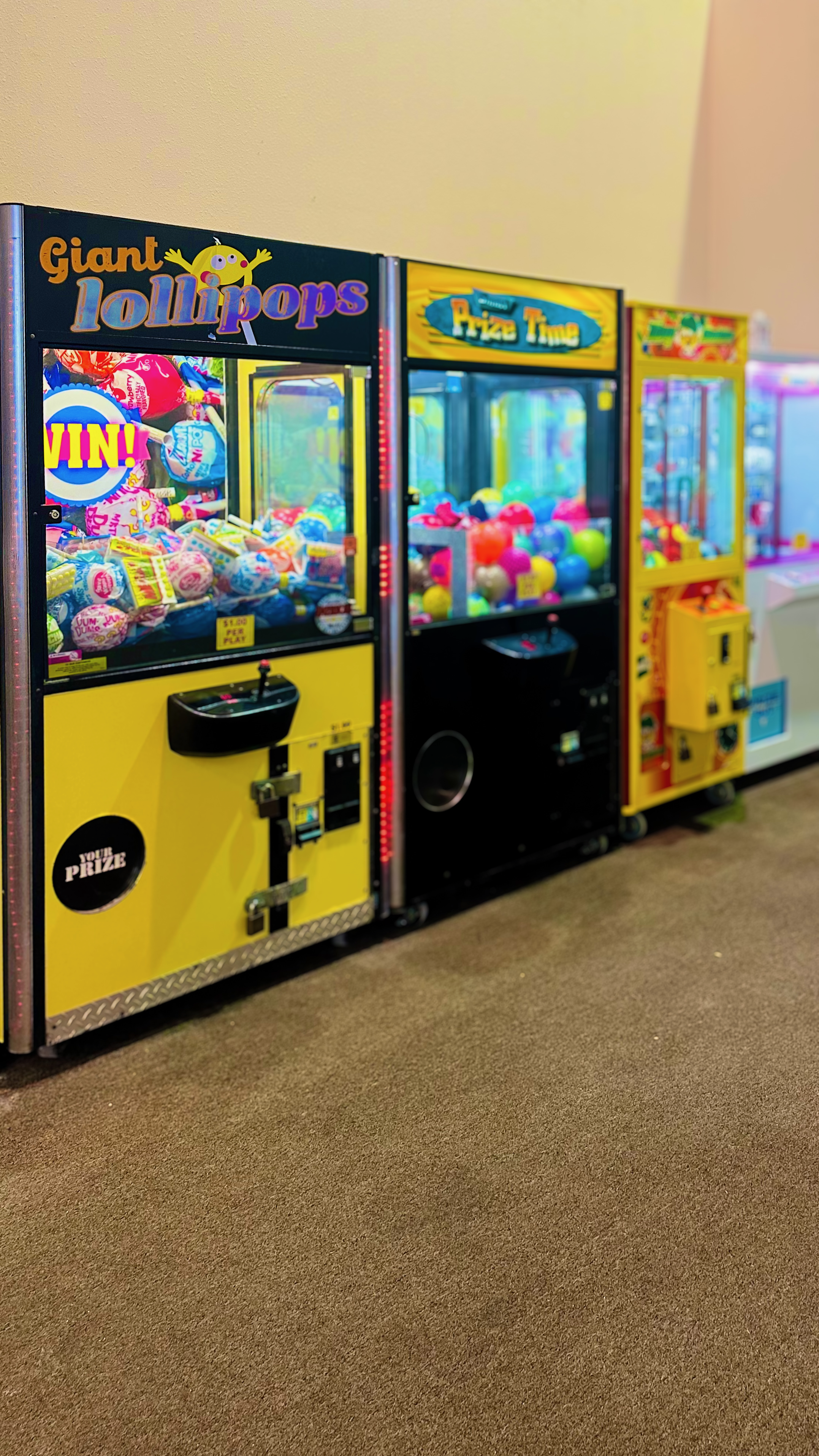 Claw Machines At Central Arkansas Inflatables Indoor Park